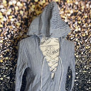 BillaBong Striped Hooded Top